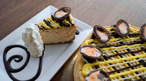 Cadbury Creme Egg Cheesecake - whole cake 9"