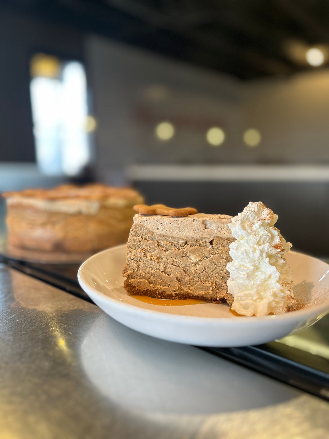 NEW! Gingerbread Cheesecake slice