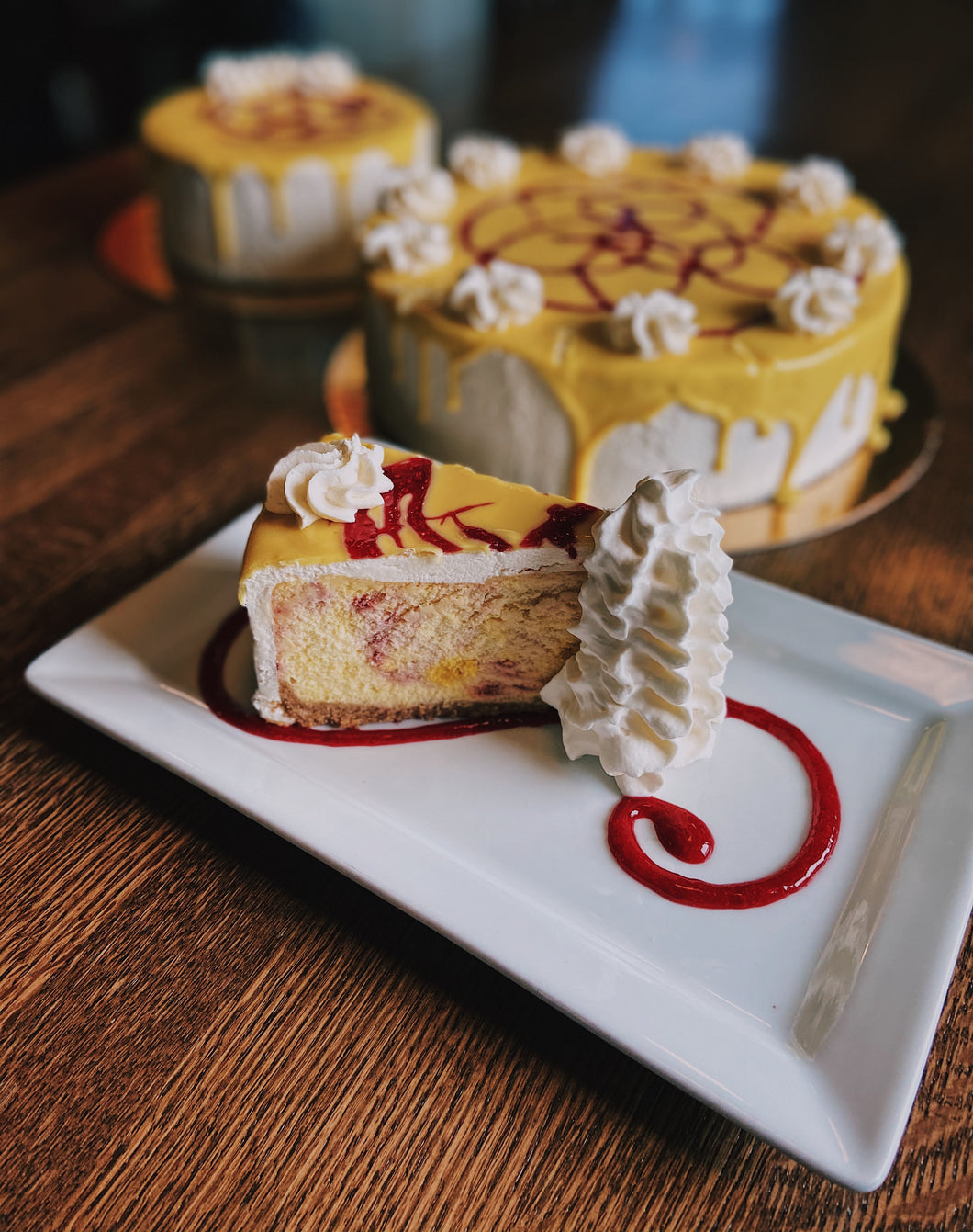 Lemon Raspberry Swirl Cheesecake |  9