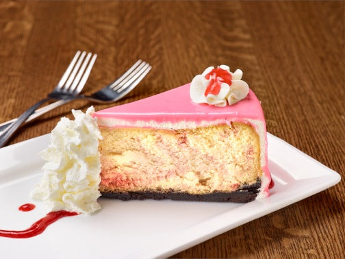 White Chocolate Raspberry Cheesecake |  slice