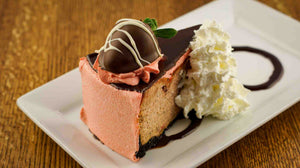 Chocolate Strawberry Cheesecake | slice