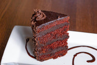 Triple Chocolate Fudge Cake | slice