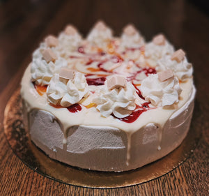 White Chocolate Orange Cranberry Cheesecake |  9" whole cake